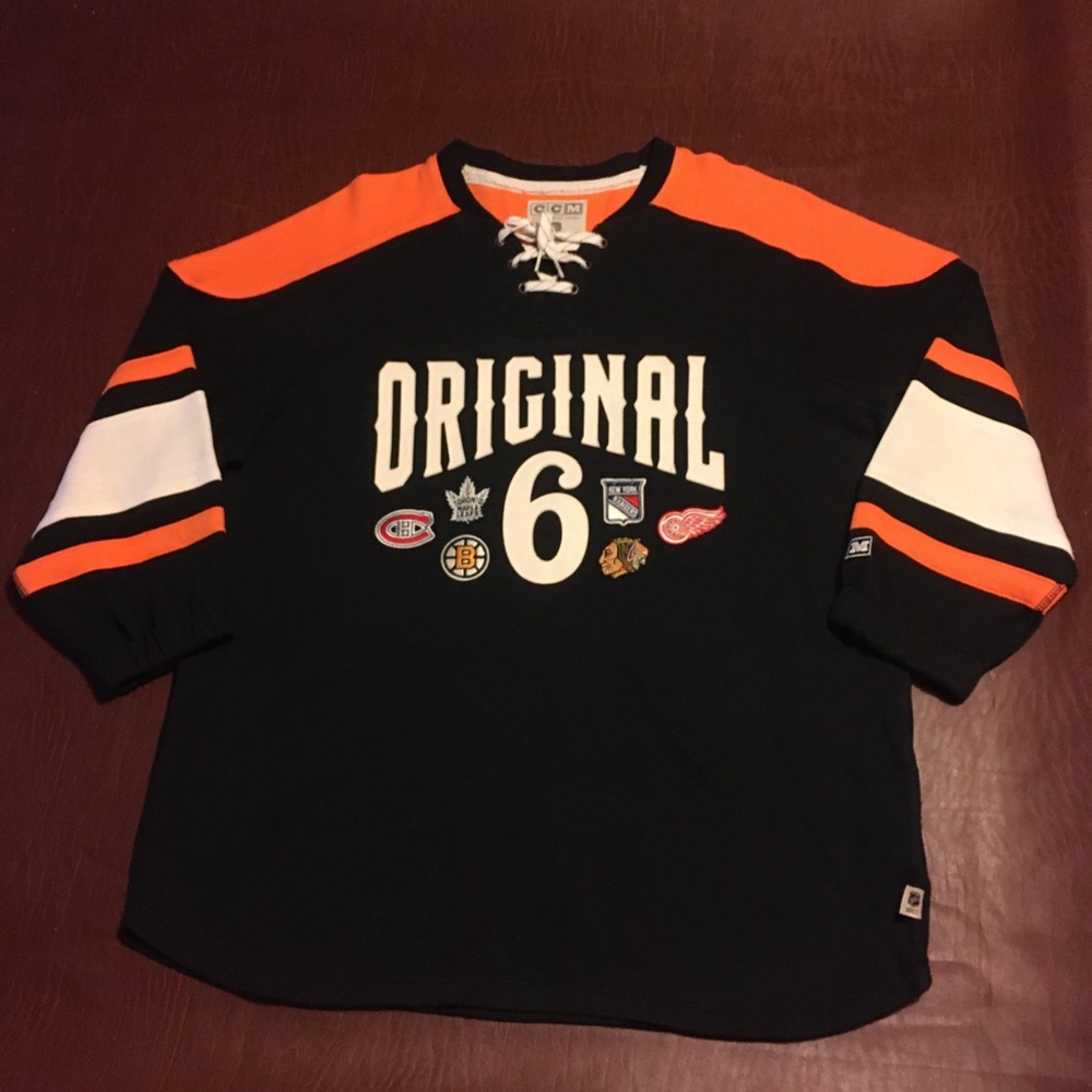 Rare CCM Original Six NHL Sweater Jersey Lace Up L